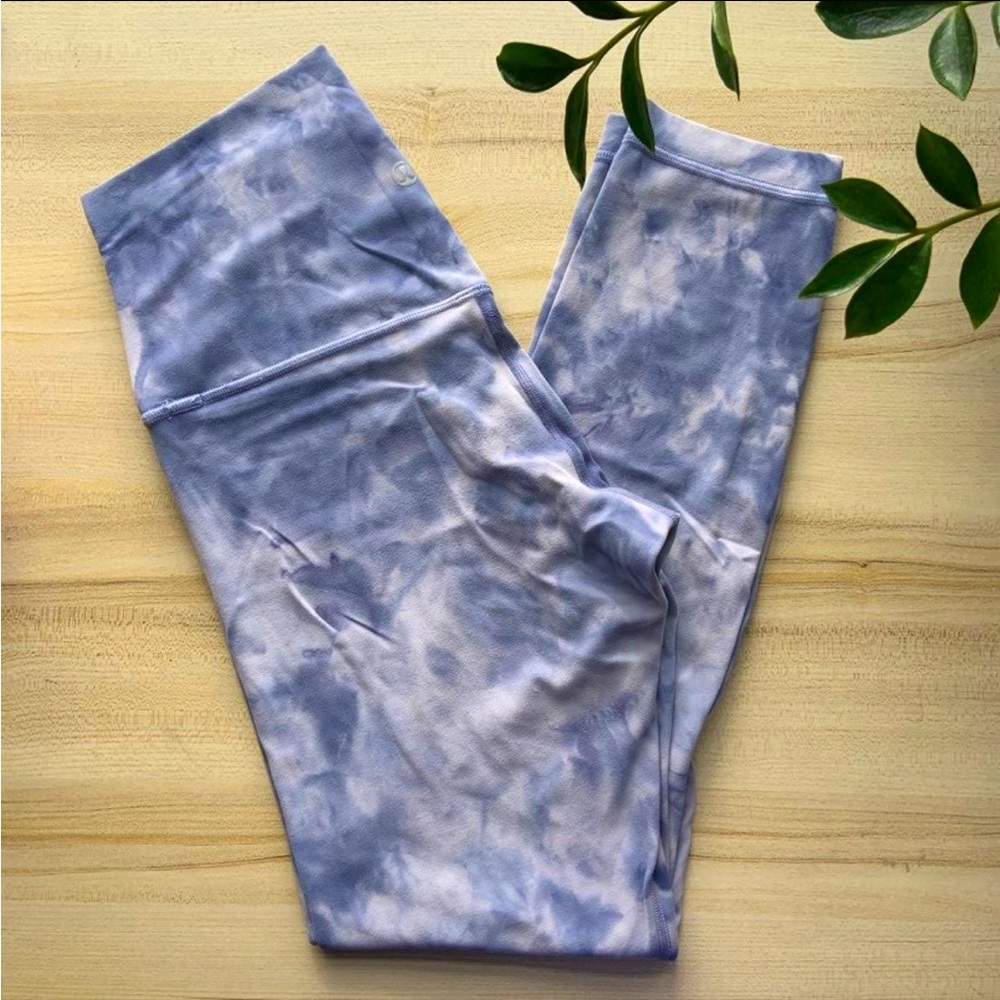 Lululemon Align Leggings 6 yoga nulu 25" 7/8 Pant Diamond Dye Blue White Purple